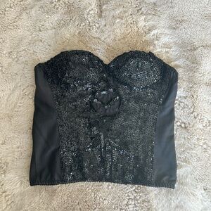 Black Sequin Corset